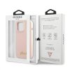 Guess GUHMP13XLSLMGLP iPhone 13 Pro Max 6,7 jasnoróżowy/light pink hardcase Silicone Script Gold Logo Magsafe